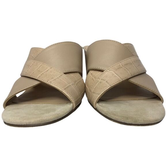 Ann Taylor Factory Beige Slides Sandals Size 8 1/2 M - Picture 6 of 9